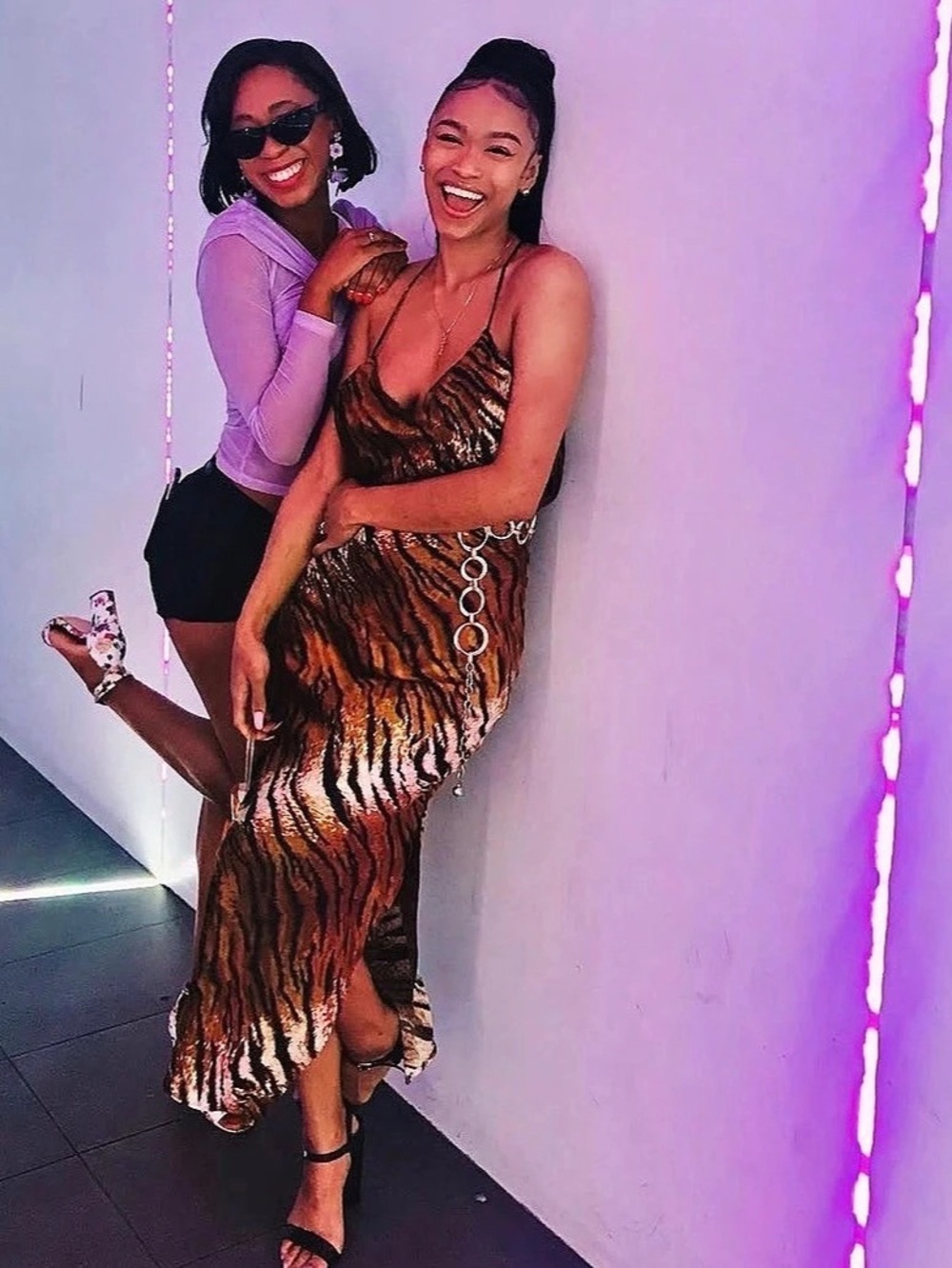 TOPSHOP Tiger Satin Slip Midi Dress Animal Print Maxi Dress in Brown & Black US